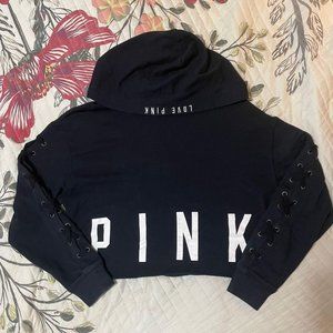 Victoria's Secret PINK Black Cropped Hoodie